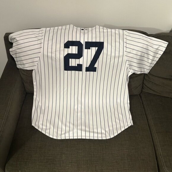 Nike Authentic Pinstripe New York Yankees Giancarlo Stanton #27 Jersey - Picture 1 of 6
